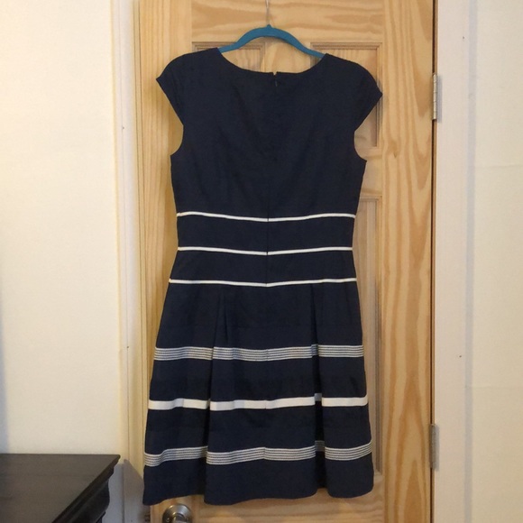 Blue dress with white stripes - Picture 2 of 5